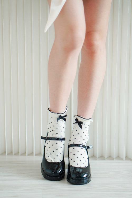 Polkadot Ribbon Socks
