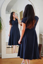 Claire Dress by Bash in Dark Blue