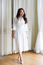 Rachelle Long Sleeve Dress by Bash in White