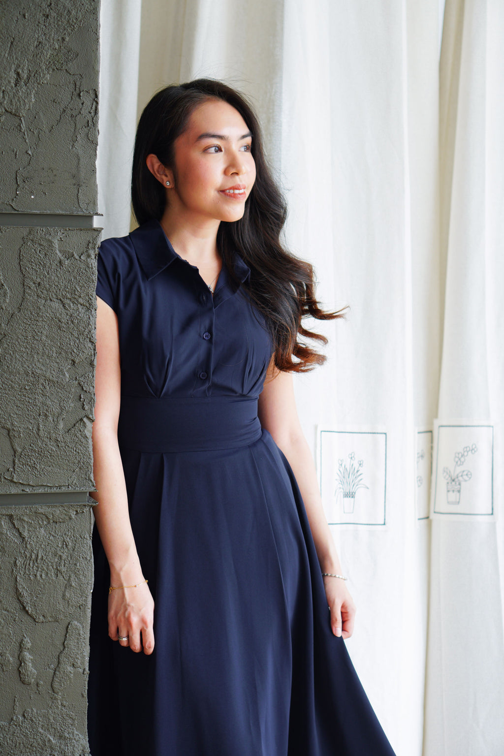 Claire Dress by Bash in Dark Blue