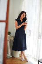 Claire Dress by Bash in Dark Blue