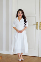 Rachelle Long Sleeve Dress by Bash in White