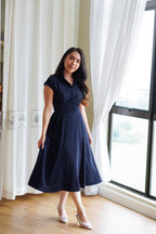Claire Dress by Bash in Dark Blue