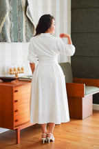 Rachelle Long Sleeve Dress by Bash in White