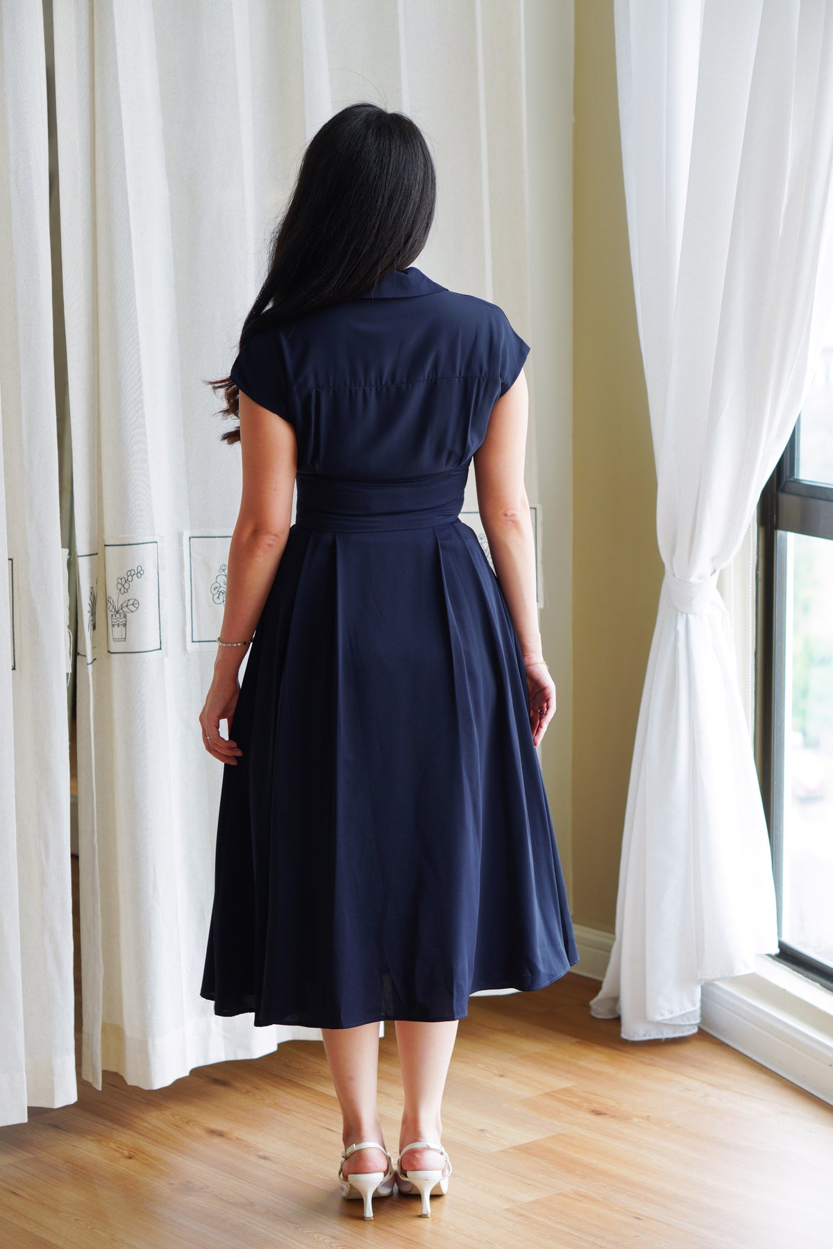 Claire Dress by Bash in Dark Blue