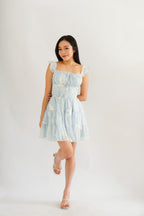 Cloudberry Floral Layered Dress in Blue