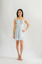 Cloudberry Floral Layered Dress in Blue