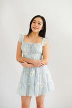 Cloudberry Floral Layered Dress in Blue