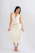 Leia Stripes 2 Piece Skirt Set in Yellow