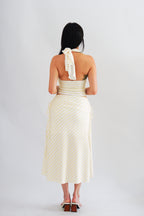 Leia Stripes 2 Piece Skirt Set in Yellow