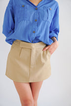 Ingrid Mini Skirt in Khaki