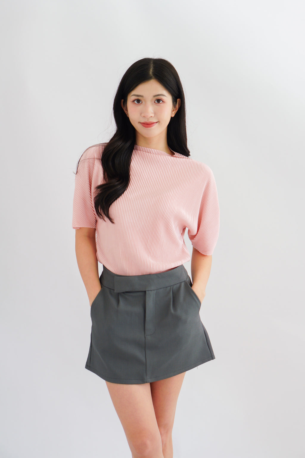 Ingrid Mini Skirt in Grey