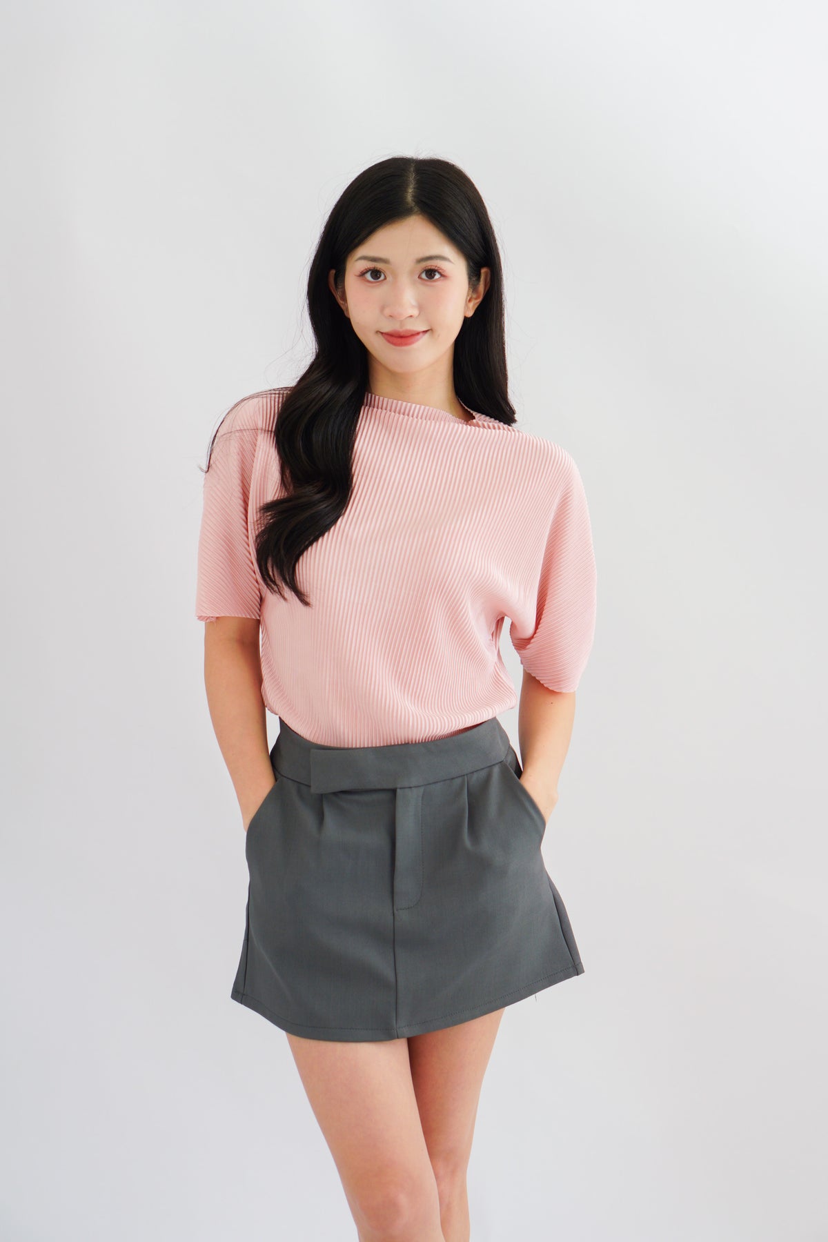 Ingrid Mini Skirt in Grey