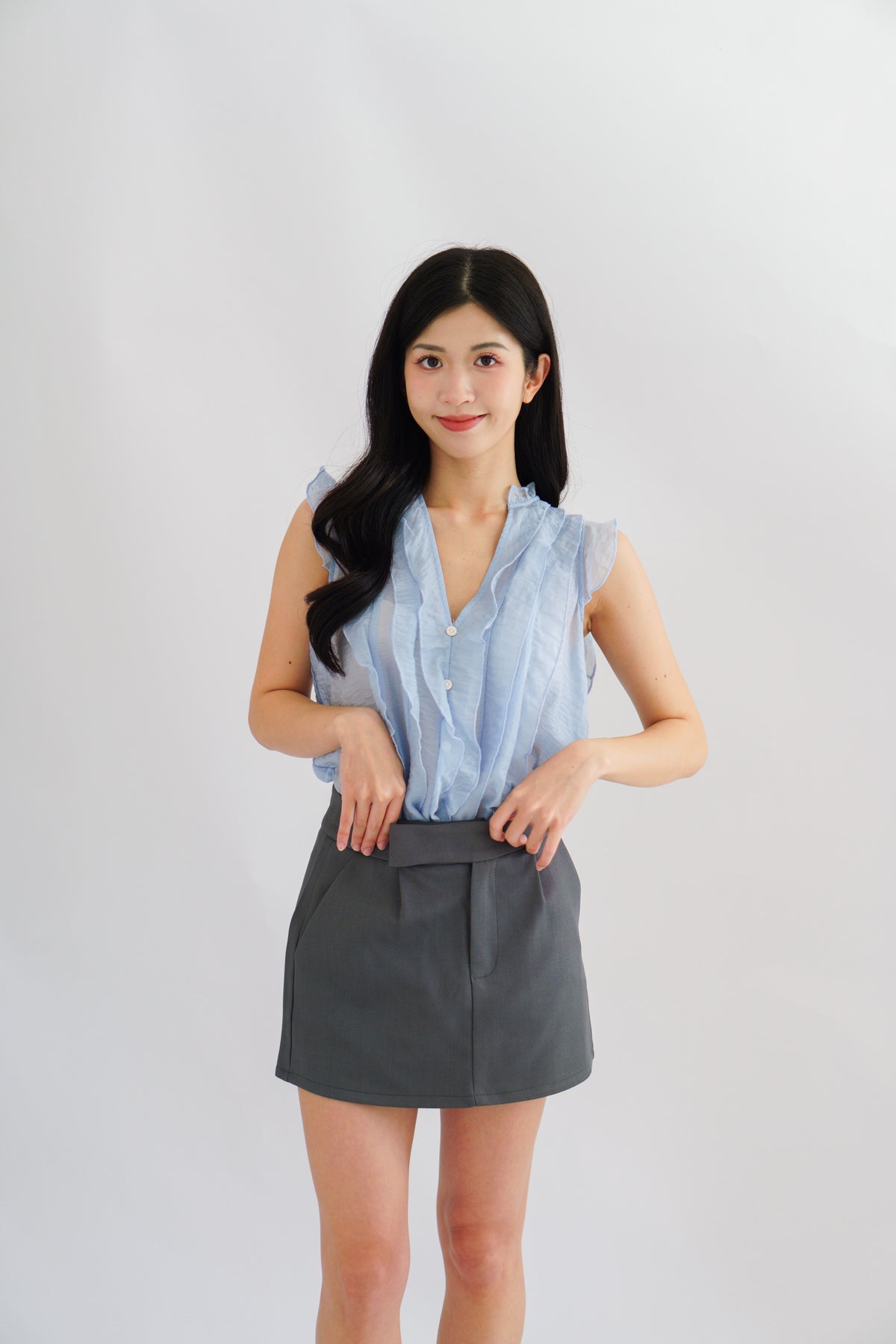 Ingrid Mini Skirt in Grey