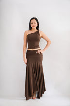Renice Toga 2 Piece Skirt Set in Brown