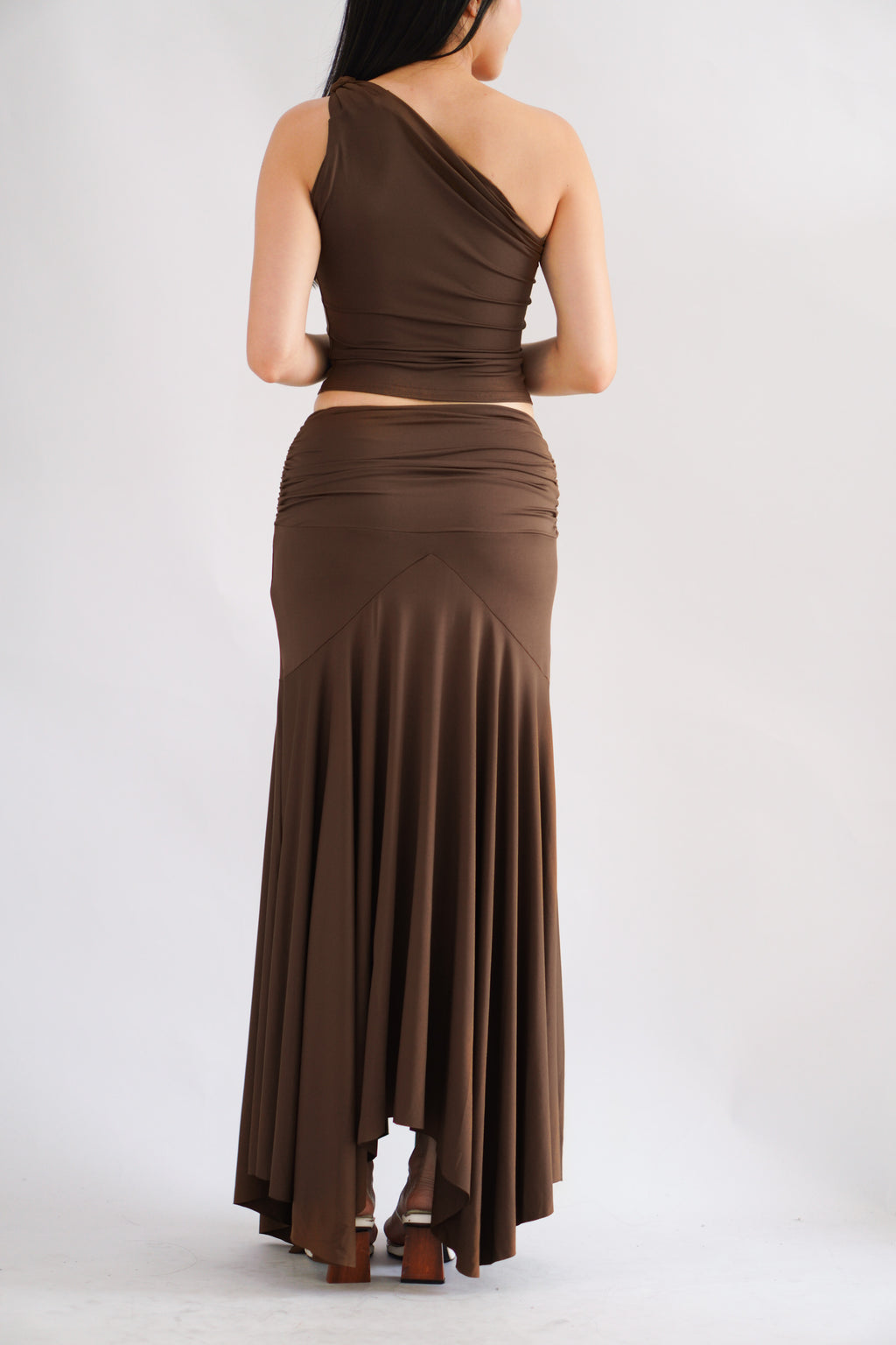 Renice Toga 2 Piece Skirt Set in Brown