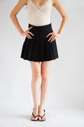 Ariane Pleated Mini Skirt in Black