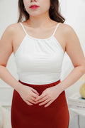 Cecil Padded Halter Top in White