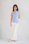 Myoka Ruched Toga Top in Blue