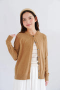 Damien Knit Cardigan in Khaki