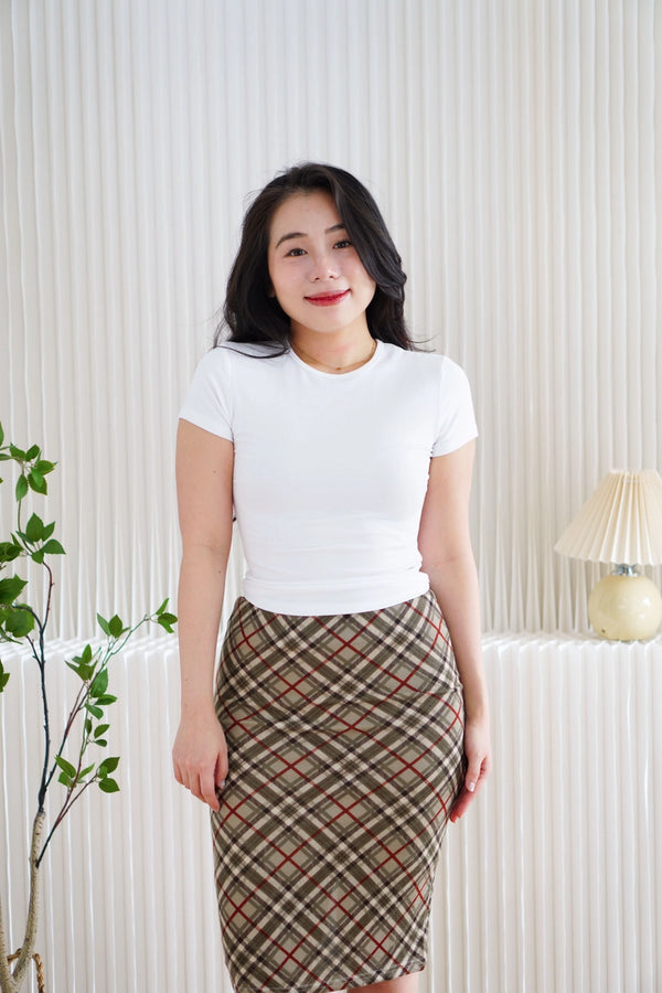 Jess Basic Round Neck Top in White