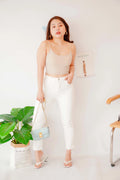 Myla Padded Camisole Top in Beige